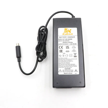 Chargeur 54.6V 2A KUGOO Kukirin G2 Pro / G2 Max-Chargeur de batterie pour trottinette électrique Wayvolt