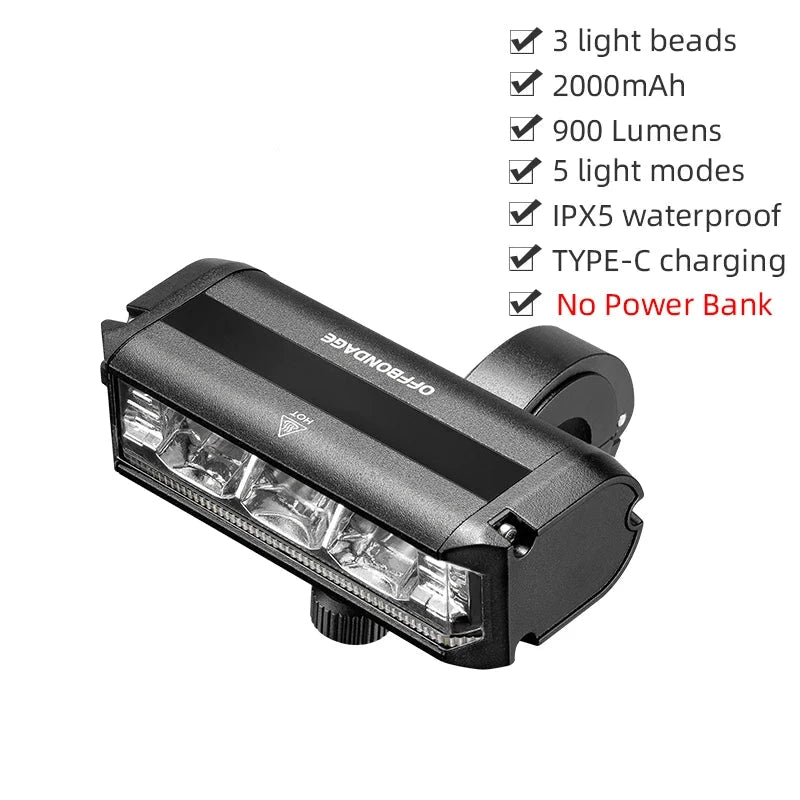 Lampe LED Avant Étanche – Rechargeable USB 2000/4000mAh-phare LED pour trottinette électrique Wayvolt