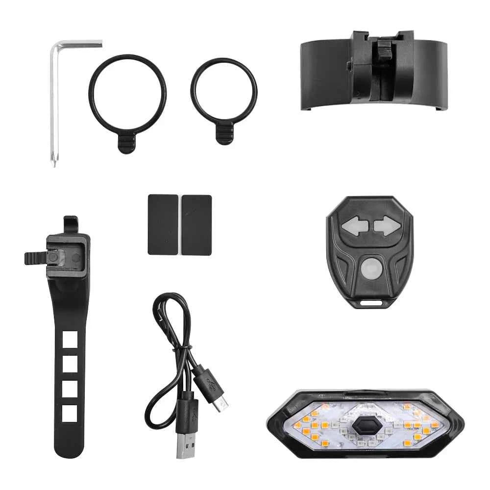 Clignotant pour Scooter électrique Ninebot Max G30, télécommande sans fil, Rechargeable par USB, feux arrière LED d'avertissement