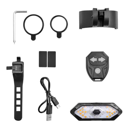 Clignotant pour Scooter électrique Ninebot Max G30, télécommande sans fil, Rechargeable par USB, feux arrière LED d'avertissement